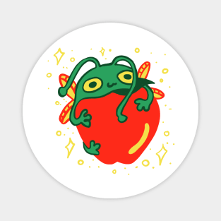 Fairy froggy apple lover Magnet